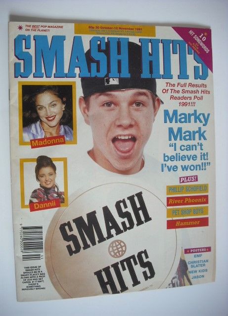 <!--1991-10-30-->Smash Hits magazine - Marky Mark cover (30 October - 12 No