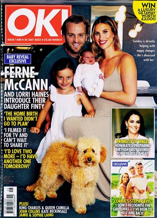 <!--2023-07-24-->OK! magazine - Ferne McCann and Family cover (24 July 2023