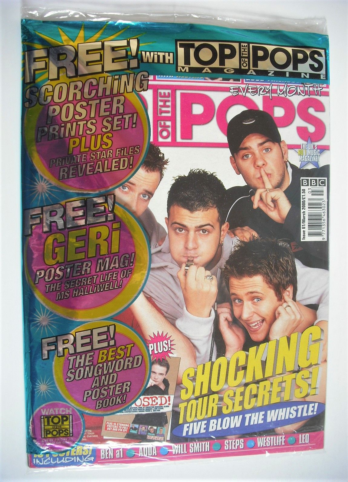 <!--2000-03-->Top Of The Pops magazine - Five cover (March 2000)