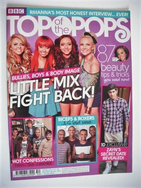 Top Of The Pops magazine - Little Mix cover (30 December 2011 - 24 January 2012)
