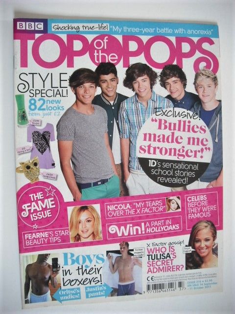 Top Of The Pops magazine - One Direction cover (14 September - 11 October 2011)