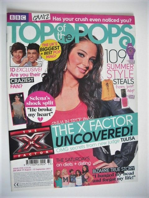 <!--2011-08-17-->Top Of The Pops magazine - Tulisa cover (17 August - 13 Se