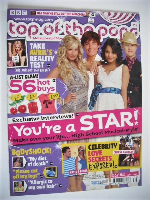 Top Of The Pops magazine - High School Musical 2 cover (19 September - 16 October 2007)