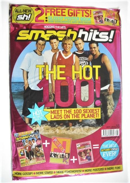<!--2003-07-09-->Smash Hits magazine - 100 Sexiest Lads cover (9-22 July 20