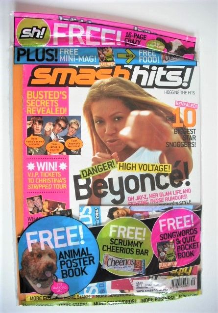 <!--2003-10-01-->Smash Hits magazine - Beyonce Knowles cover (1-14 October 