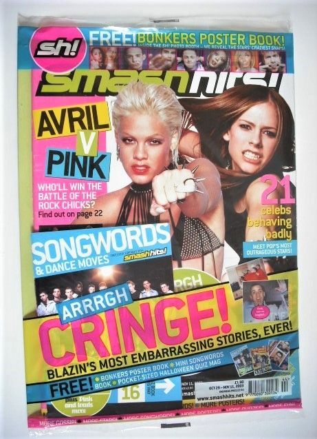 <!--2003-10-29-->Smash Hits magazine - Pink and Avril Lavigne cover (29 Oct