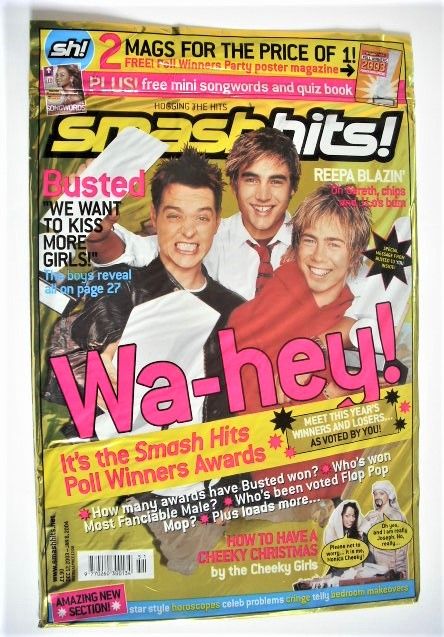 Smash Hits magazine - Busted cover (17 December 2003 - 6 January 2004)