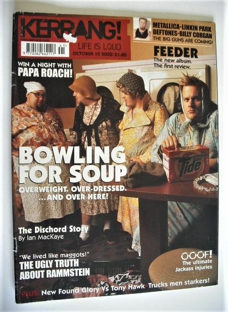 Kerrang magazine - Bowling For Soup cover (12 October 2002 - Issue 925)