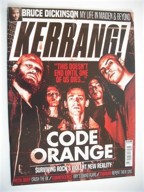 <!--2017-10-28-->Kerrang magazine - Code Orange cover (28 October 2017 - Is