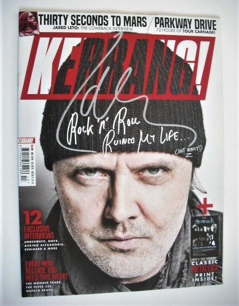 <!--2018-03-31-->Kerrang magazine - Lars Ulrich cover (31 March 2018 - Issu