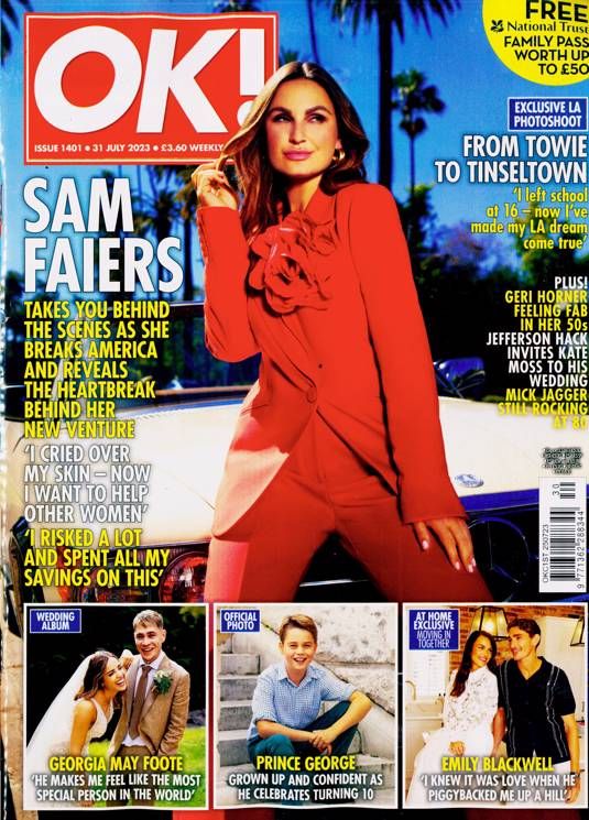 <!--2023-07-31-->OK! magazine - Sam Faiers cover (31 July 2023 - Issue 1401