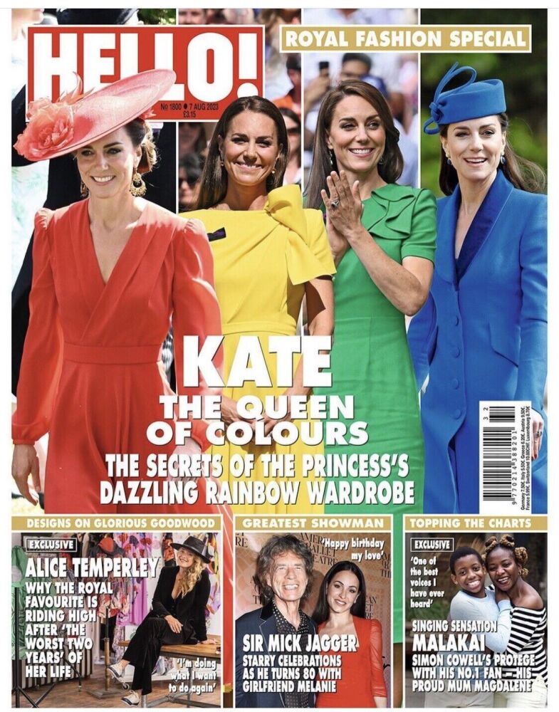 <!--2023-08-07-->Hello! magazine - Kate Middleton cover (7 August 2023 - Is