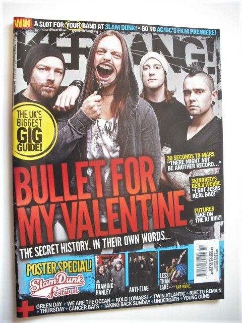 Kerrang magazine - Bullet For My Valentine cover (30 April 2011 - Issue 1361)