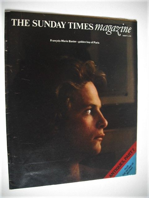 The Sunday Times magazine - Francois-Marie Banier cover (13 August 1972)
