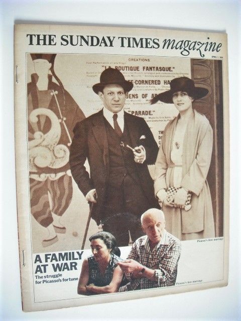 The Sunday Times magazine - Pablo Picasso cover (7 April 1974)