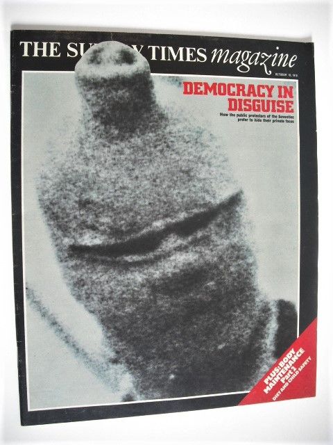 The Sunday Times magazine - Democracy In Disguise cover (10 October 1976)