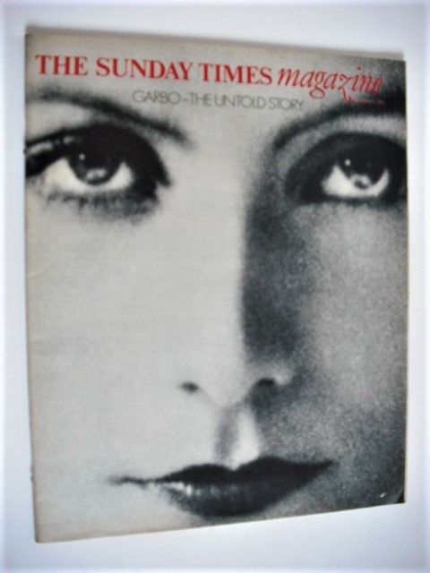 The Sunday Times magazine - Greta Garbo cover (7 September 1980)