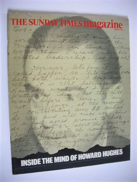 The Sunday Times magazine - Howard Hughes cover (31 March 1985)