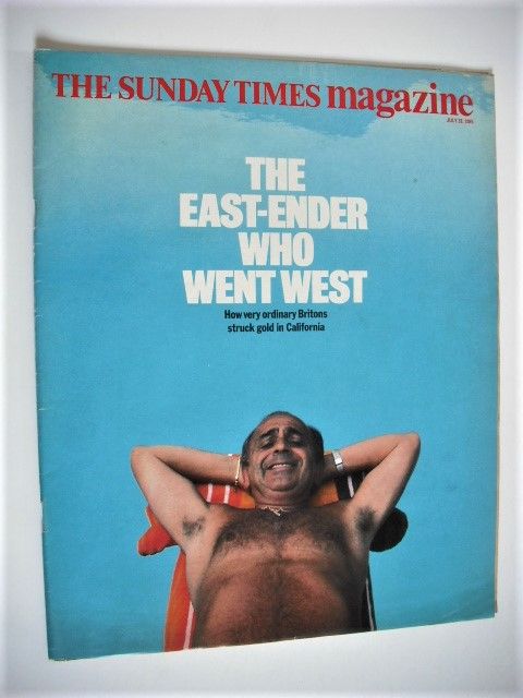 The Sunday Times magazine - The East-Ender Who Went West cover (28 July 1985)