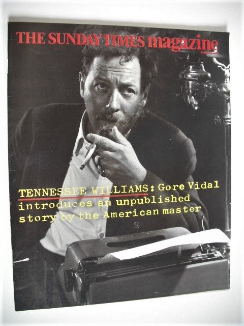 The Sunday Times magazine - Tennessee Williams cover (3 August 1986)