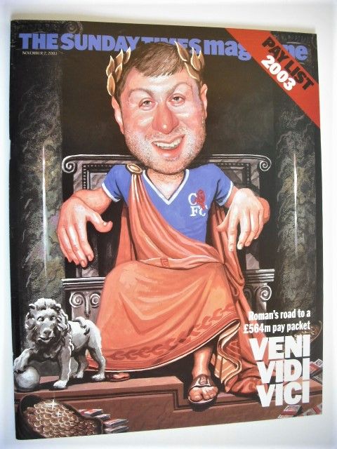 The Sunday Times magazine - Roman Abramovich cover (2 November 2003)