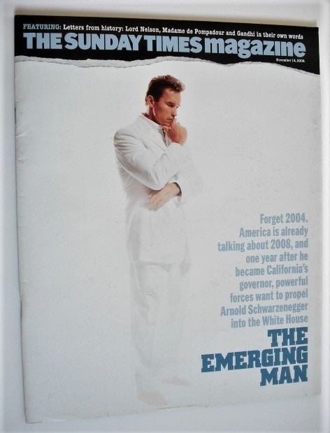 The Sunday Times magazine - Arnold Schwarzenegger cover (14 November 2004)