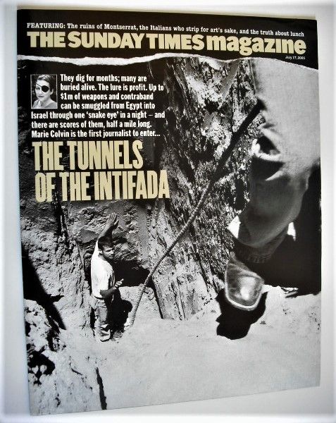 The Sunday Times magazine - The Tunnels of the Intifada cover (17 July 2005)