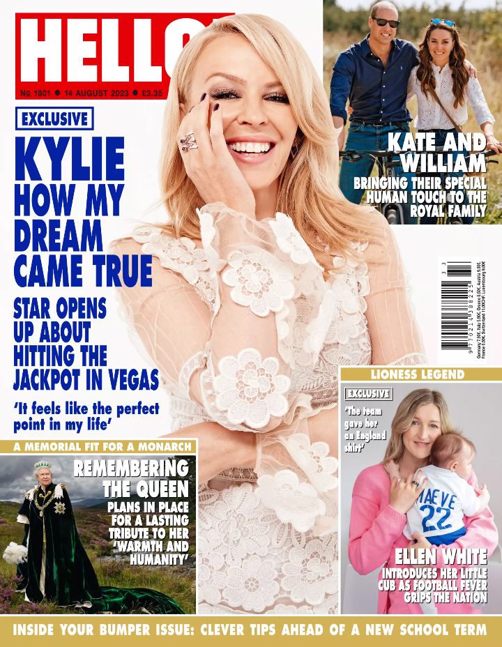 <!--2023-08-14-->Hello! magazine - Kylie Minogue cover (14 August 2023 - Is