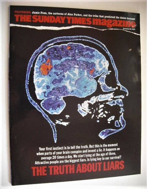 The Sunday Times magazine - The Truth About Liars cover (20 November 2005)