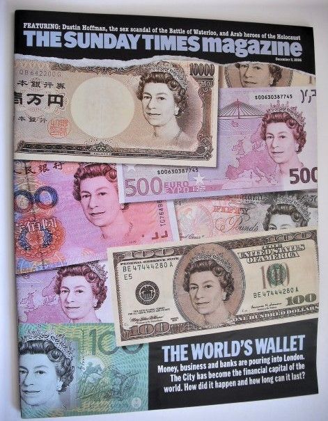The Sunday Times magazine - The World's Wallet cover (3 December 2006)