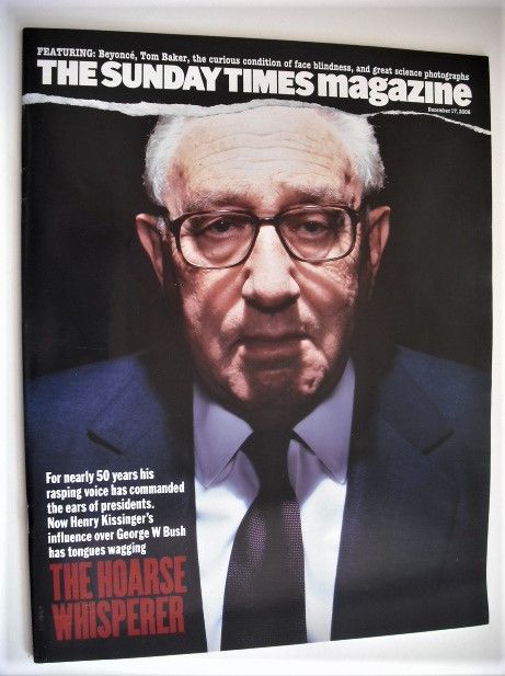 The Sunday Times magazine - Henry Kissinger cover (17 December 2006)