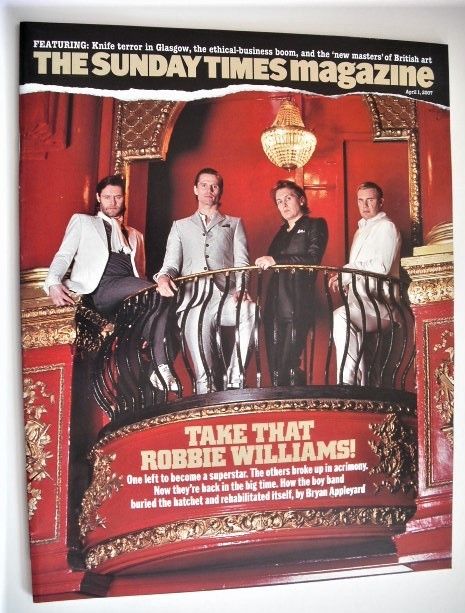 The Sunday Times magazine - Take That cover (1 April 2007)