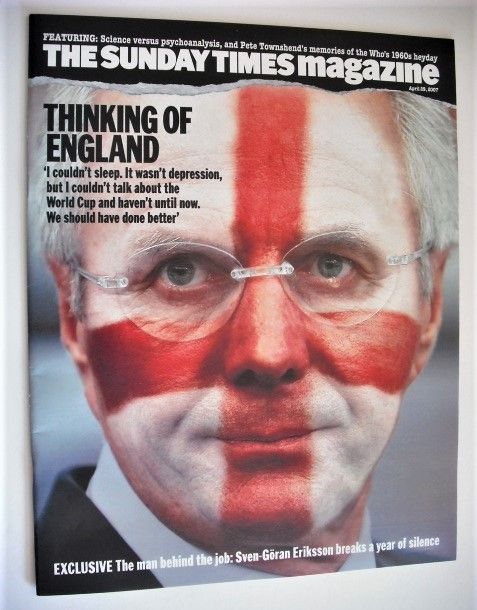 The Sunday Times magazine - Sven-Goran Eriksson cover (29 April 2007)
