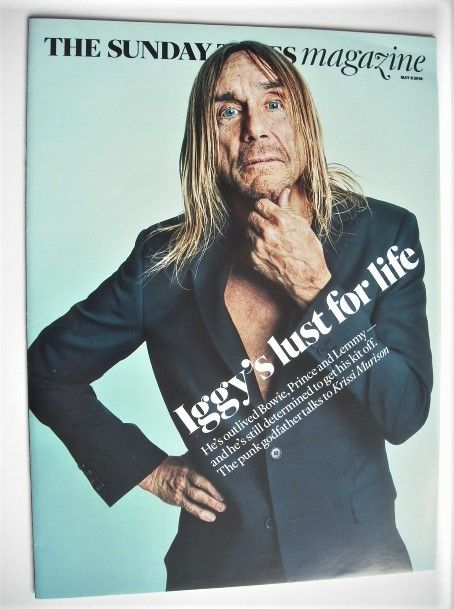 The Sunday Times magazine - Iggy Pop cover (8 May 2016)