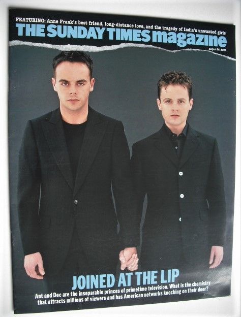 <!--2007-08-26-->The Sunday Times magazine - Ant and Dec cover (26 August 2