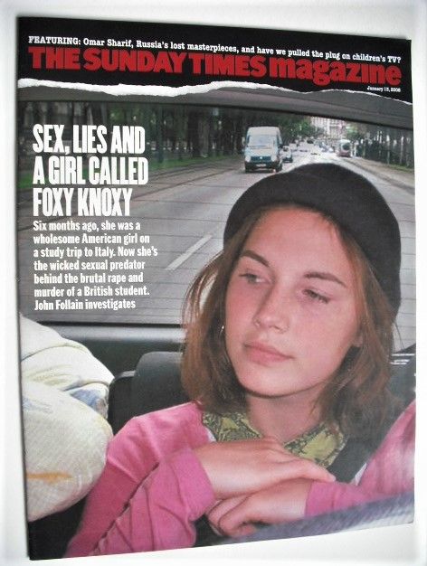 <!--2008-01-13-->The Sunday Times magazine - Amanda Knox cover (13 January 