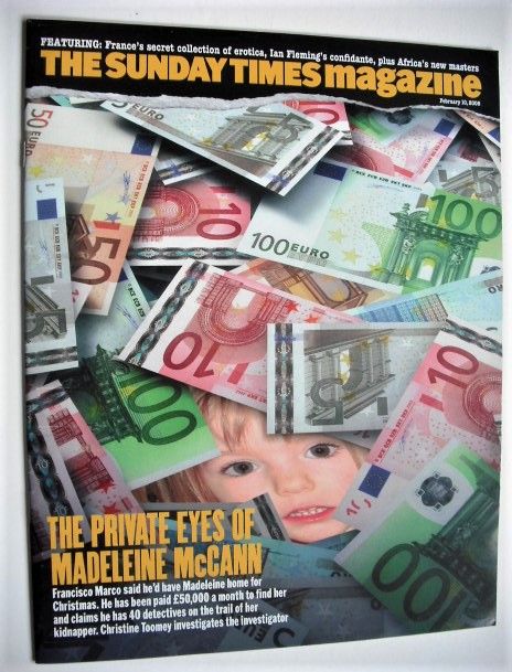 The Sunday Times magazine - The Private Eyes Of Madeleine McCann cover (10 February 2008)