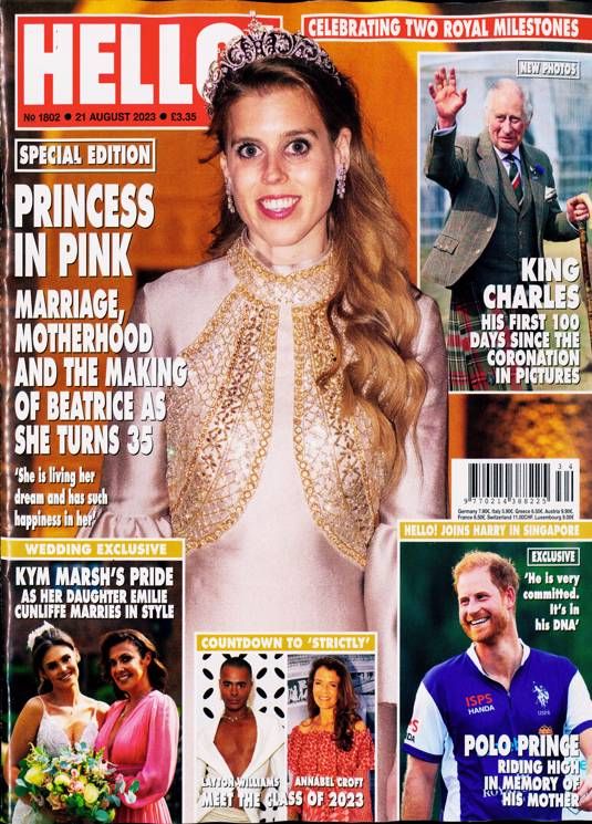 Hello! magazine - Princess Beatrice cover (21 August 2023 - Issue 1802)