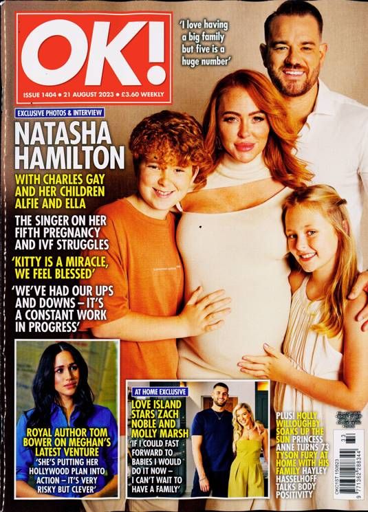 <!--2023-08-21-->OK! magazine - Natasha Hamilton and Family cover (21 Augus