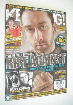 Kerrang magazine - Rise Against cover (2 April 2011 - Issue 1357)
