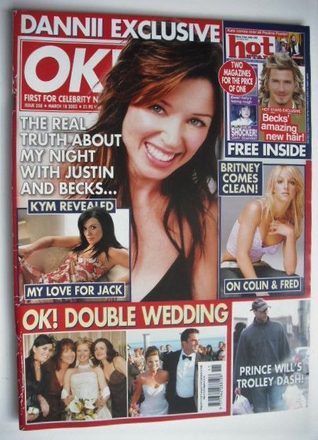 OK! magazine - Dannii Minogue cover (18 March 2003 - Issue 358)