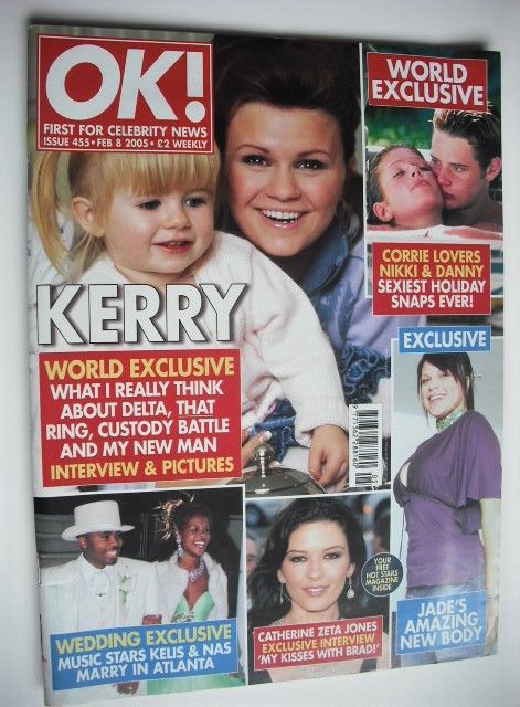 <!--2005-02-08-->OK! magazine - Kerry Katona cover (8 February 2005 - Issue