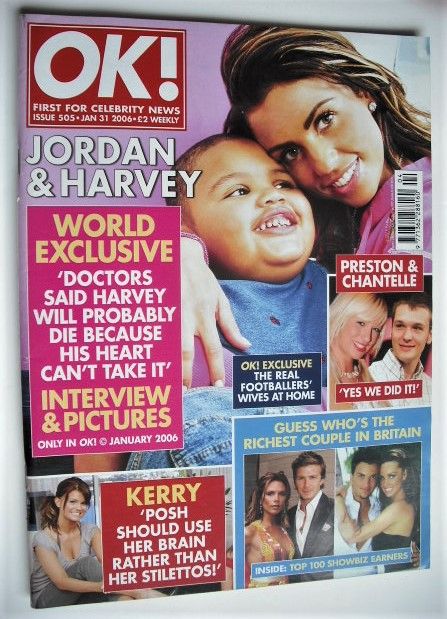 OK! magazine - Jordan and Harvey cover (31 January 2006 - Issue 505)
