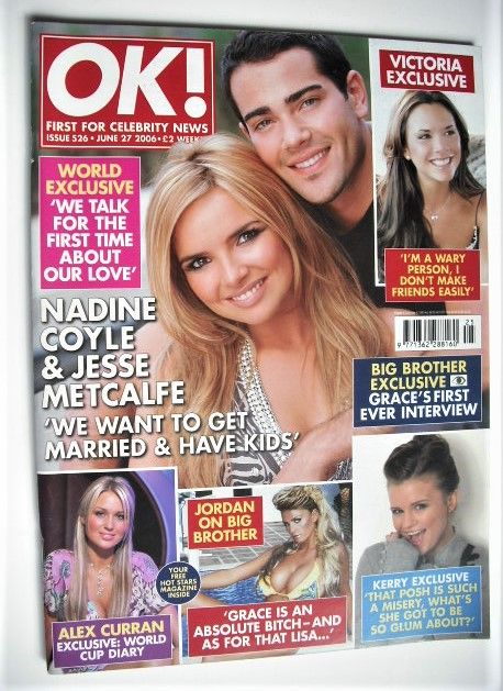 <!--2006-06-27-->OK! magazine - Nadine Coyle and Jesse Metcalfe cover (27 J