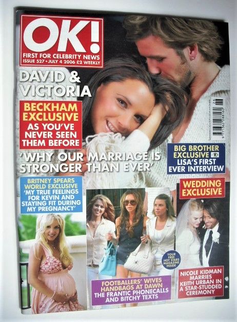<!--2006-07-04-->OK! magazine - David and Victoria Beckham cover (4 July 20