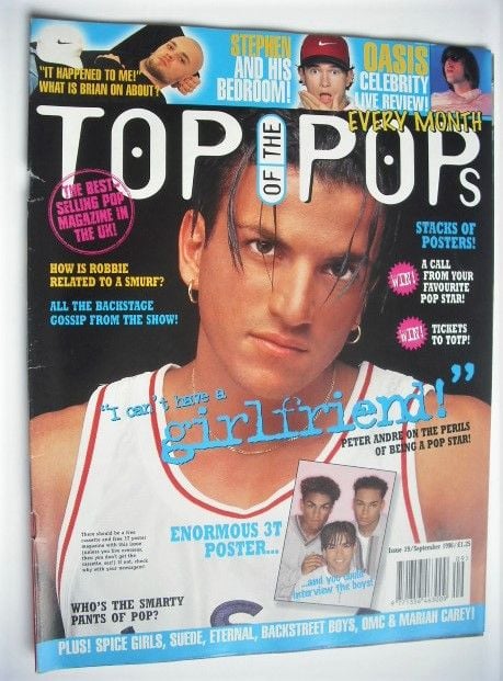 Top Of The Pops magazine - Peter Andre cover (September 1996)
