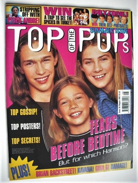 Top Of The Pops magazine - Hanson cover (August 1997)