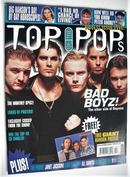 Top Of The Pops magazine - Boyzone cover (November 1997)