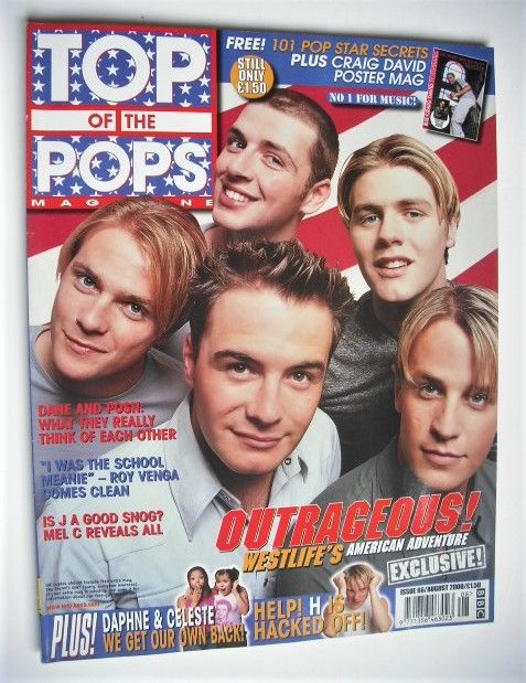 Top Of The Pops magazine - Westlife cover (August 2000)