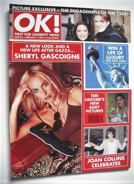 OK! magazine - Sheryl Gascoigne cover (6 February 1998 - Issue 96)